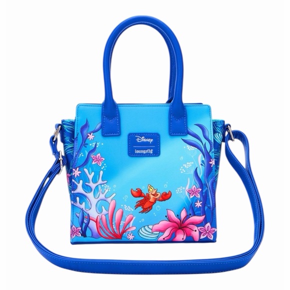 NEW Loungefly The Little Mermaid Trio Sea Princess Ariel Mini Satchel Crossbody - Picture 3 of 4